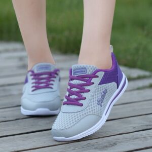 Women's Lightweight, Breathable, Lace-Up Running Shoes with a Mesh Upper and an EVA Cushioned Sole