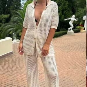 Timeless Free Size Two Piece Crotchet Knit Set