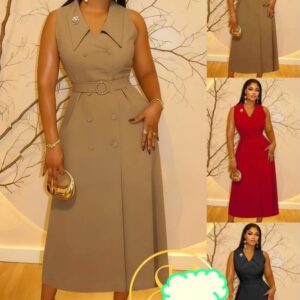 The Executive Elegance Sleeveless Midi Dress