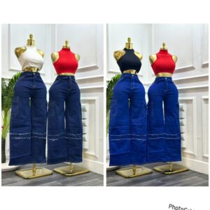 High Quality Stylish Wide Leg Cargo Jeans