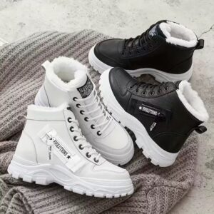 Evolution Elegant White Lace-Up Classic Boots