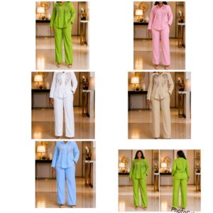 Angelina Rhinestone Wings Linen Co-Ord Set